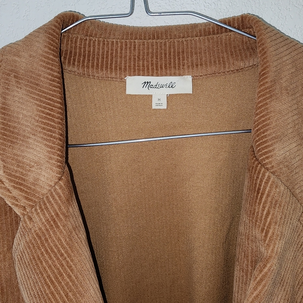 Madewell Women's Knit Brown Redford Corduroy Double-Breasted Blazer Jacket Sz M - Picture 3 of 7